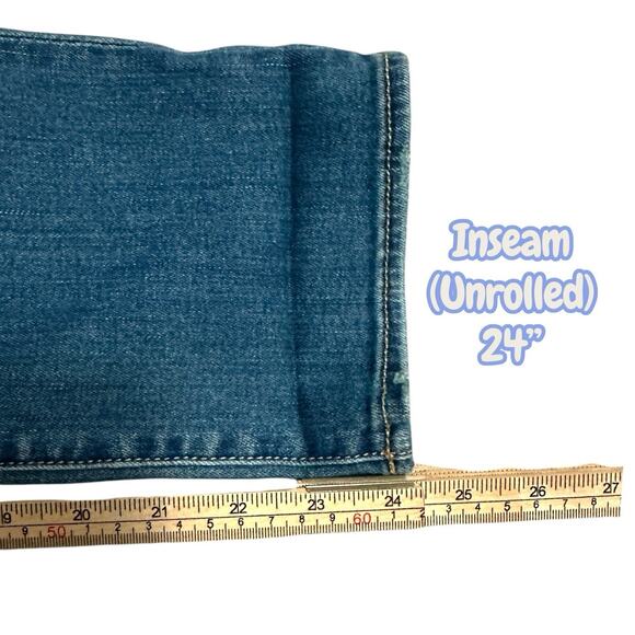 American Eagle Jeans Women's Size 2 Artist Crop Super Stretch Denim Medium Wash - Picture 9 of 9